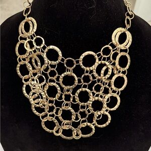 Gold tone BIB chain necklace